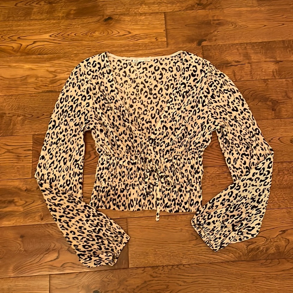Cheetah print blouse